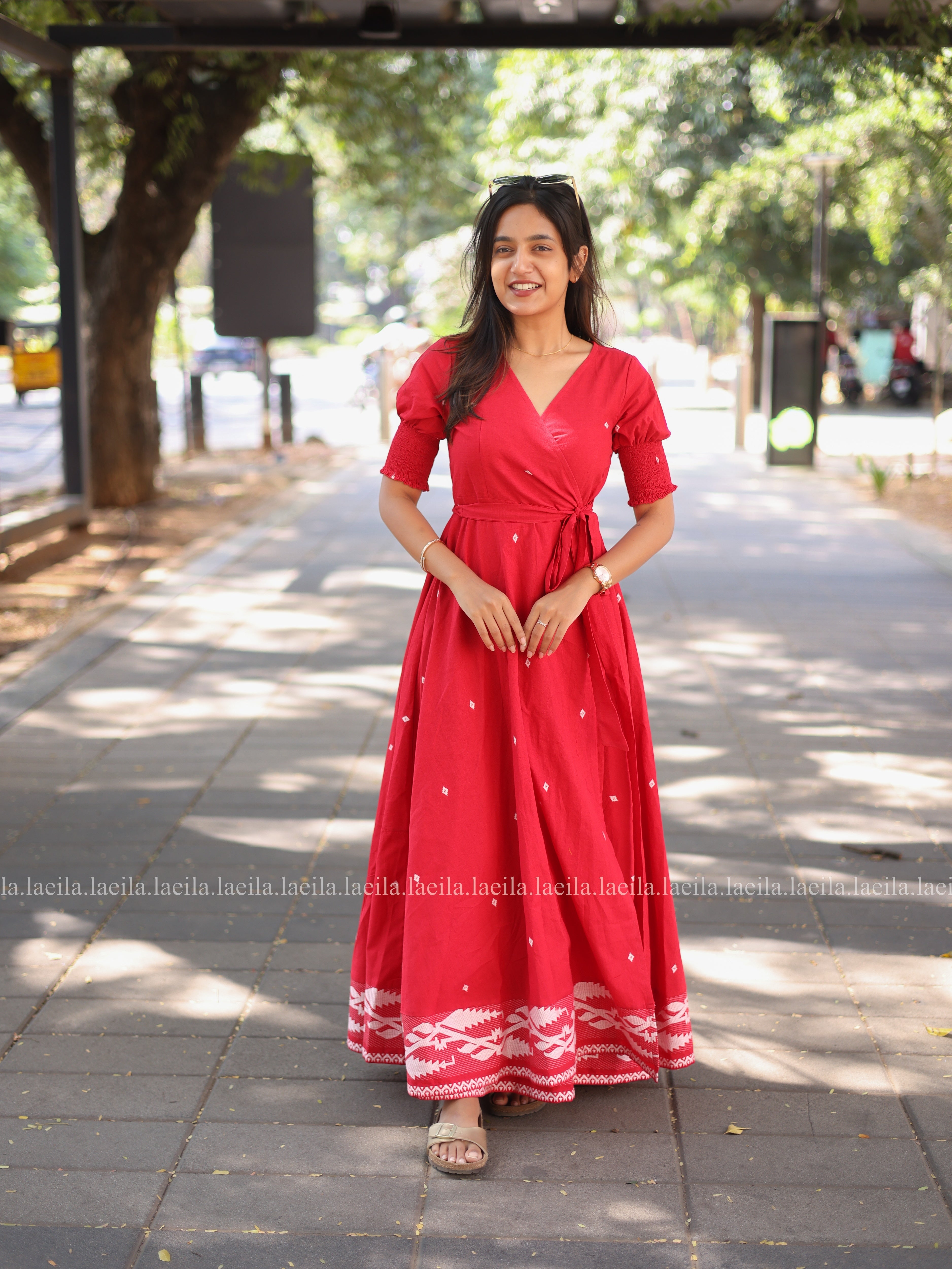 Red Polka dots Gown